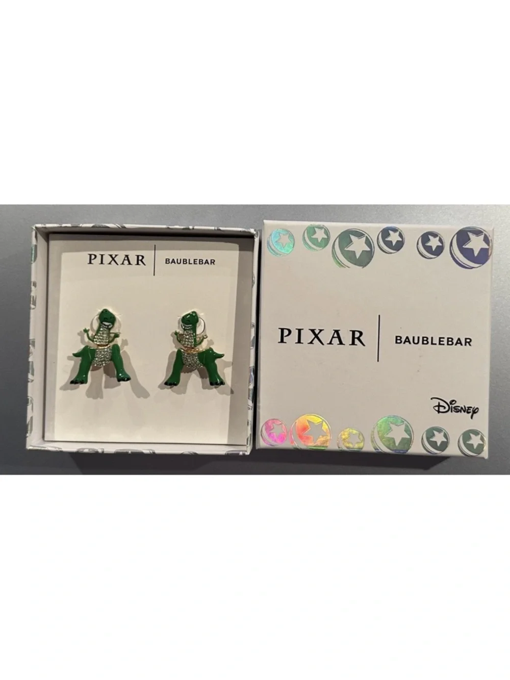PIXAR x BaubleBar Green T-Rex Earrings, NWT - Picture 3 of 3